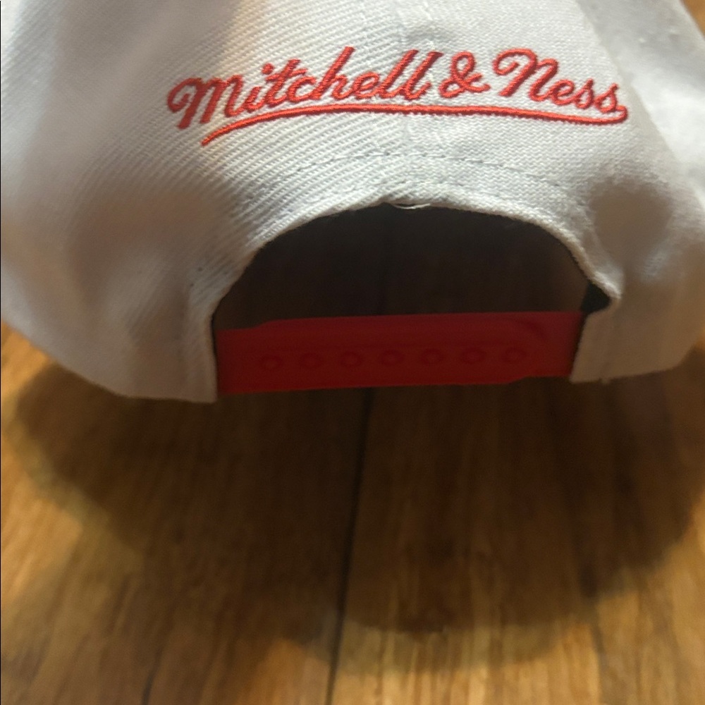 Chicago Bulls Mitchell & Ness Snapback Hat Cap White 90’s Jordan Pippen Rodman - Picture 5 of 8